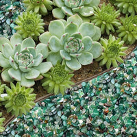 Halatool 2.2LB Natural Green Agate Stones for Aquarium Gravel & Fish Tank 0.35-0.6 Inch Decorative Pebbles for Succulent Rocks DIY Landscaping Indoor Plants Vase Fillers