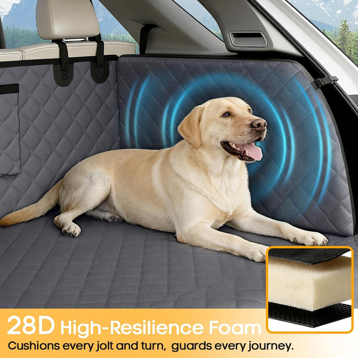 SUV Cargo Liner for Dogs, Pet Trunk Cover with Cushioned Sides – Essentials for Dogs - gray / M - image 4