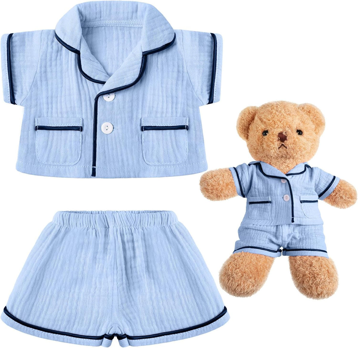 Hungdao Bear Pajamas Clothes for Make Your Own Animals - Blue