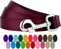 Country Brook Petz, Everyday Nylon Dog Leash - Burgundy / 6 Foot X 1 Inch Wide (Pack of 1)