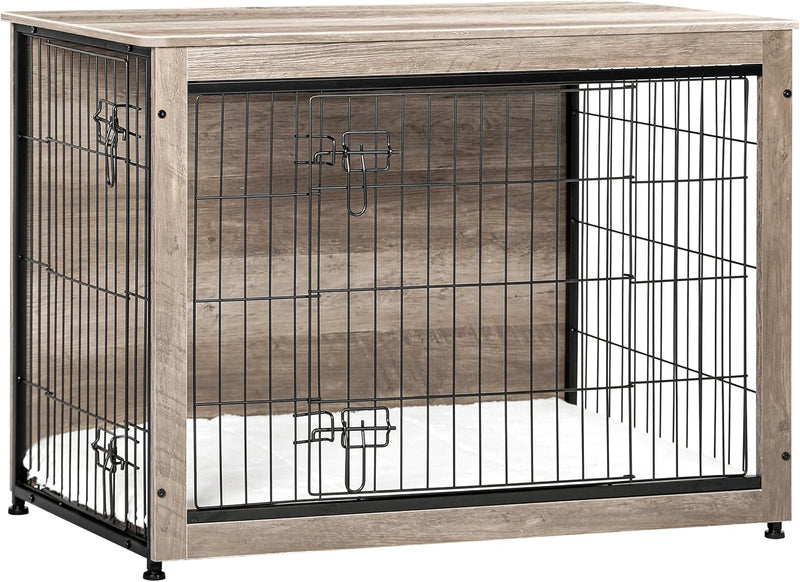 27" Dog Crate Furniture, Dog Kennel Indoor - Greige / 38.5"L x 25.6"W x 26.8"H