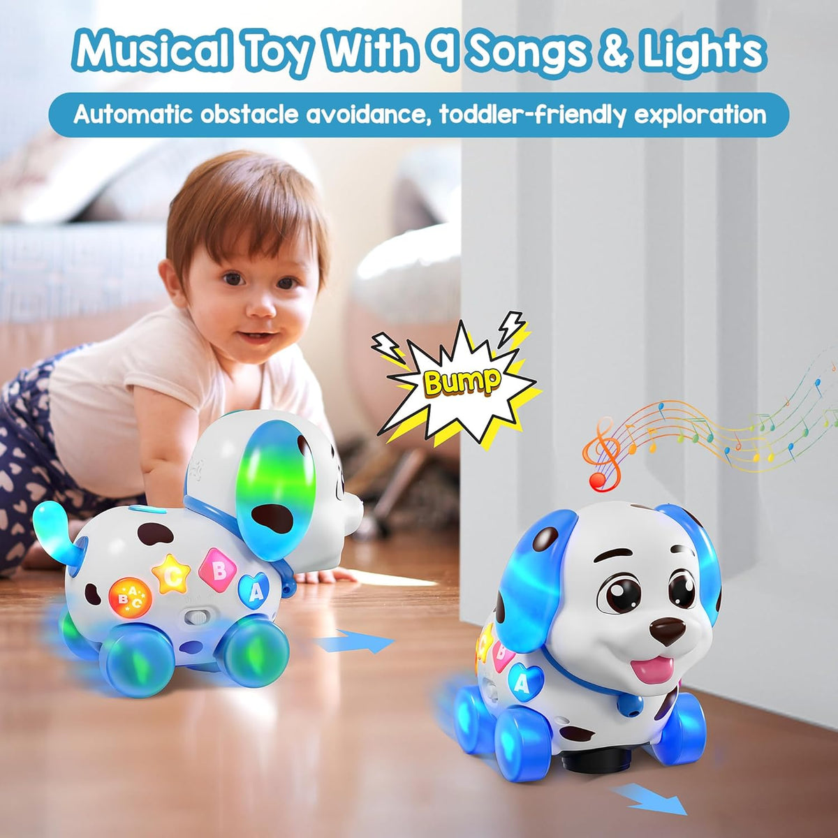 ToddlerCley Musical Puppy Toys for 1 Year Old Girl Gifts - Blue - image 4