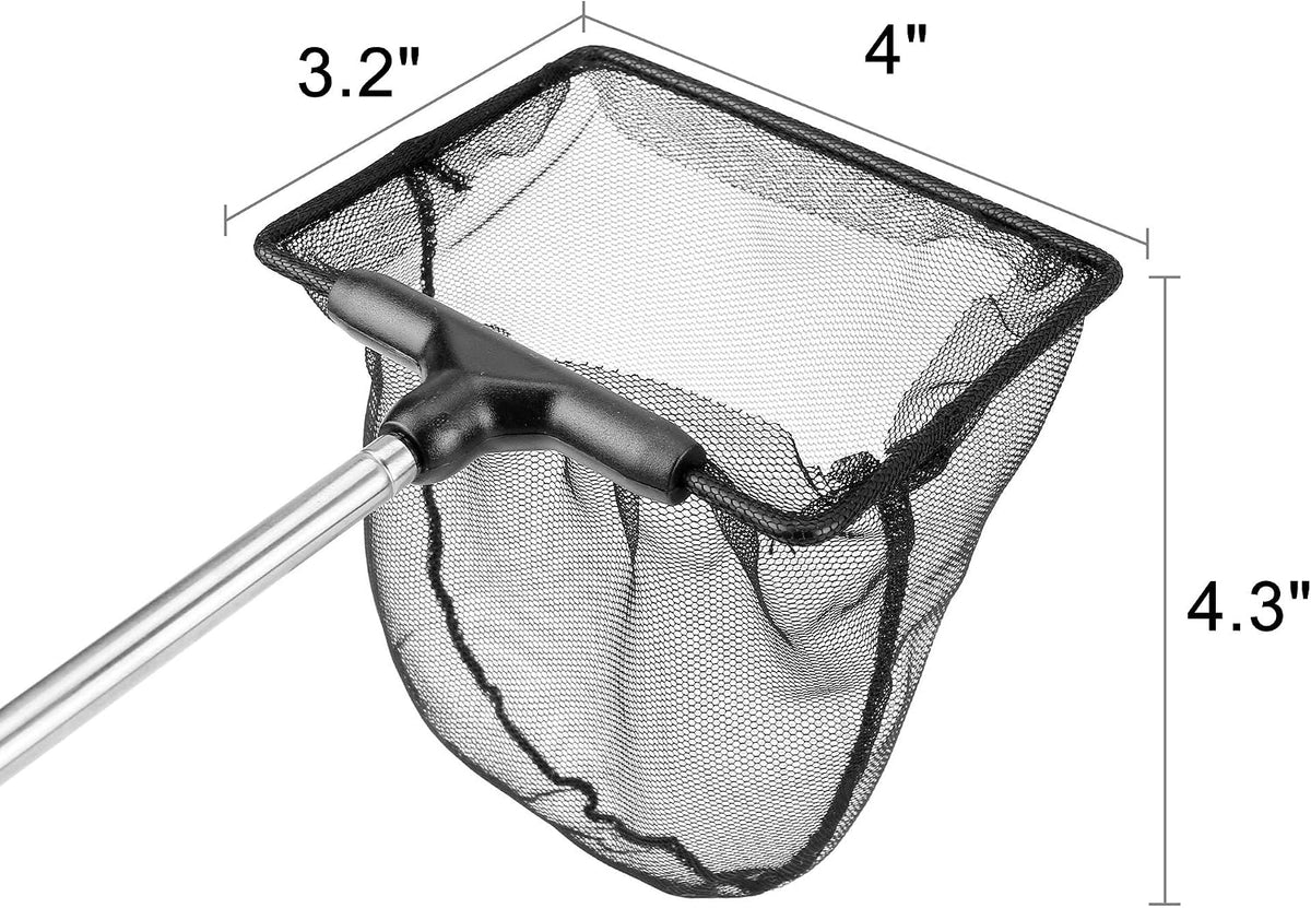 Aquarium Telescopic Fish Net with Extendable Handle Soft Mesh – Essentials for Fish - 4 inch - image 2