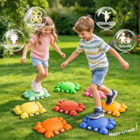 TOPNEW crab balance stepping stones for kids in bright colors, set of 6 - view 30
