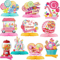 10 Pcs Candy Party Decorations Candyland Table Decor Welcome - Candy