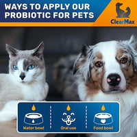 Liquid Probiotics for Dogs and Cats – 6 Billion CFU Pet Digestive Support – Dog Probiotics with Enzymes – Cat Probiotic Supplement – 2-oz Bottle