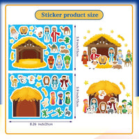 48PCS Halloween Make-a-face Stickers Halloween Characters Stickers - Nativity Scene - image 3