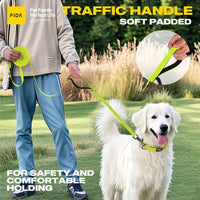 Fida Obedience Recall Training Agility Lead, Orange - 33FT / Neon Yellow - image 3