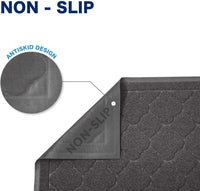 Cat Litter Box Mat, Kitty Premium PVC Pad, Durable Trapping Rug - #04 Black / Medallion/35 x 23 Inch - image 3
