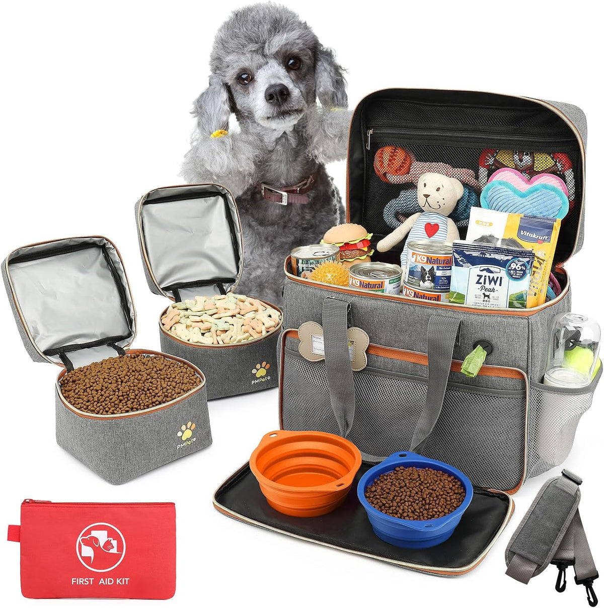 Dog Travel Bag – Essentials for Dogs - Grey