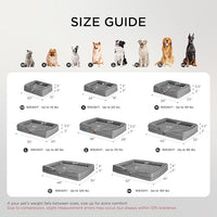 Bedsure Orthopedic Dog Beds for Extra Small Dogs- Washable Dog Cat Bed Waterproof, Comfort Pet Couch Sofa with Washable Removable Cover, Pets Bed with Nonskid Bottom, Grey, 20"