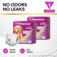HONEY CARE All-Absorb Disposable Female Dog Diapers Small Size - Medium (Pack of 1) - image 4