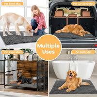 Absorbent Dog Door Mat for Muddy Paws - 48"L x 30"W x 1" Th / Dark Grey - image 4