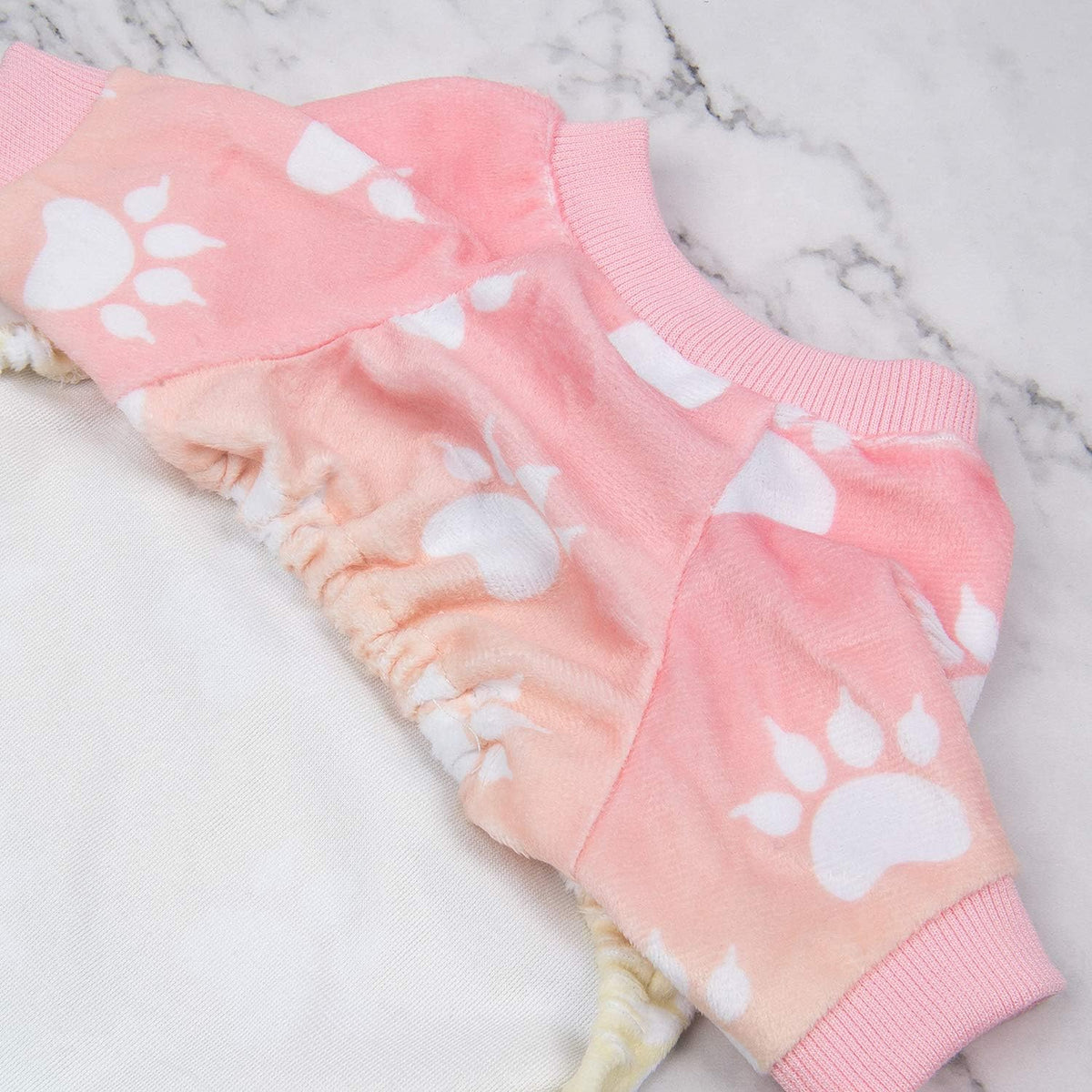 CuteBone Small Dogs Outfit Soft Puppy Onesies Pjs Christmas Dog - A05-Gradient footie / Medium - image 2
