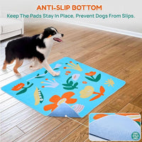 BurgeonNest Washable Pee Pads for Dogs, 1 Pack 72''x72'' Super Absorbent, Leakproof & Non-Slip Reusable Potty Pads for Puppy Playpen, Crate, Whelping Box, Potty Training, Blue