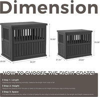 Dog House - Resin Outdoor Dog Kennel with Ventilated Design, Waterproof Dog Bed Shelter for Backyard, Garden & Patio