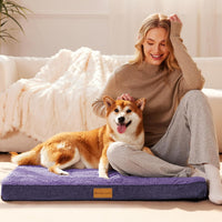 Patas Lague Orthopedic Large Dog Bed Washable Pet Sofa Mat 36''X24'' - 48"L x 30"W x 3.5"Th / Purple - image 2
