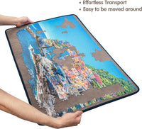 Tektalk Jigsaw Puzzle Board Portable Puzzle Mat, Gray – Fun for Kids & Family - image 3