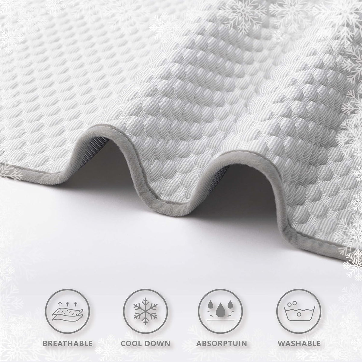 MICROCOSMOS Dog Sleeping Pad & Pet Cooling Mat - 40" x 28" / GreyWhite - image 3