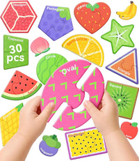 Dotimo 30-piece magnetic vehicle puzzle with cars, trucks and large printed names - view 4