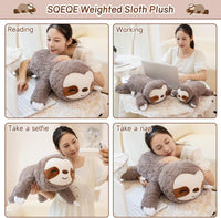 SQEQE Weighted Stuffed Animals Capybara Plush - Sloth / Large(23.6 Inch) - image 4