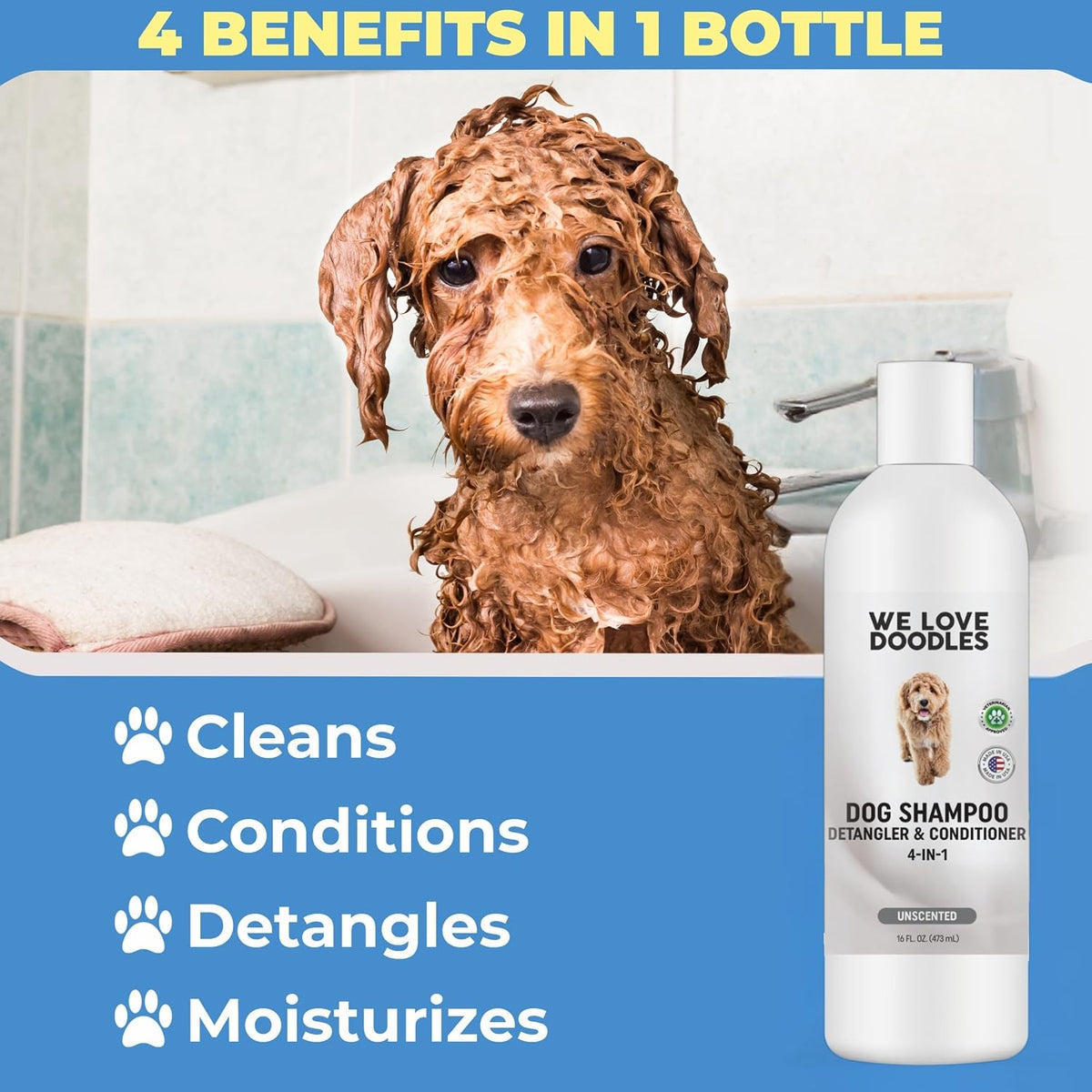 Puppy Shampoo and Conditioner, Tearless Puppy Wash - Dog Shampoo - Unscented - image 2