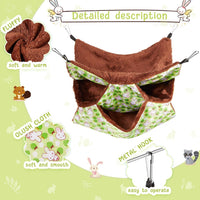 Weewooday 3 Tier Rat Hammock 3 Pcs Warm Ferret Hammock Bed for Small - Blue, purple, green - image 3