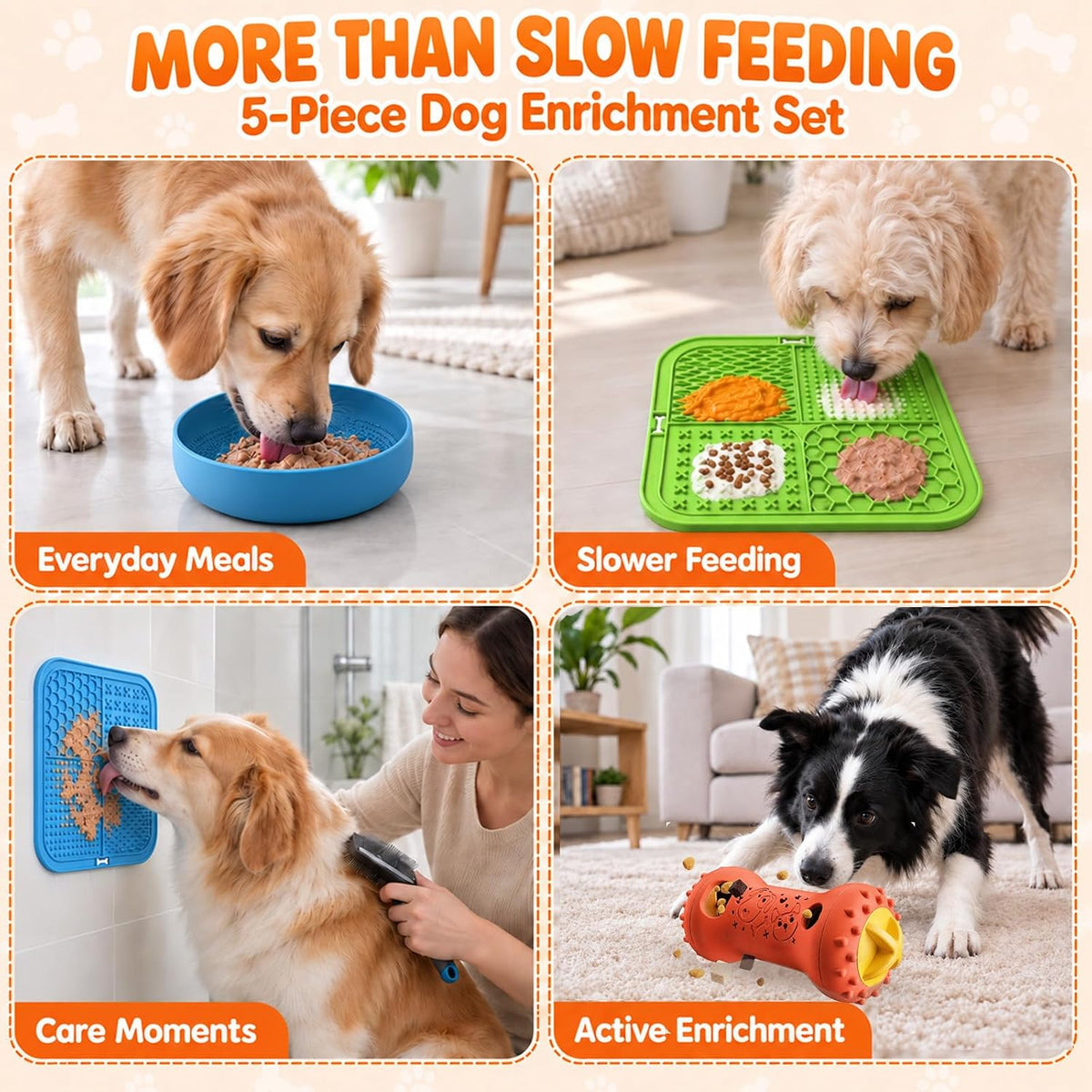 KILIN Dog Enrichment Toys 5 Pack, Lick Mat for Dogs - image 3