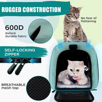 Top tasta Dog Cat Carrier Pet Carriers for Small Medium Large Cats - 18.0"L x 11.0"W x 11.0"H / Green - image 3