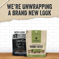 Vital Essentials Rabbit Bites Cat Treats, 0.9 oz | Freeze-Dried Raw | Single Protein | Grain Free, Gluten Free, Filler Free