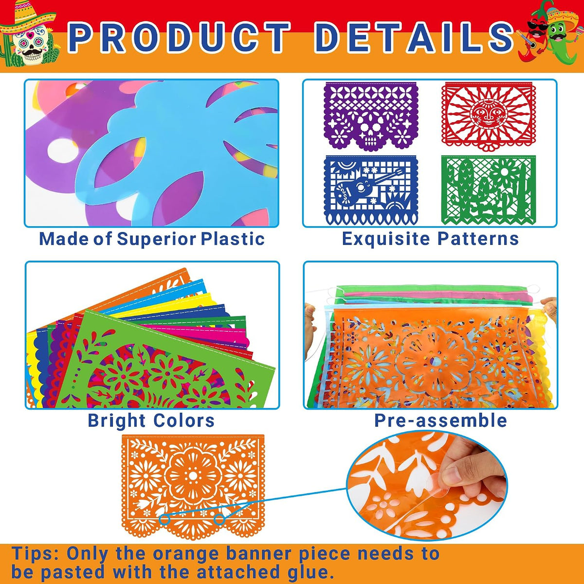 18 FT Cinco De Mayo Party Decorations - 10 Pack - image 3