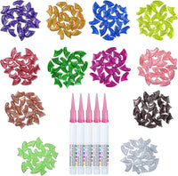 10x Colors / 100 pcs Cat Nail Caps - M - image 4
