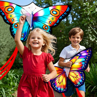 Xida Butterfly Kites for Kids and Adults Easy to Fly - 2 Pack (Peacork+Colorful) - image 2