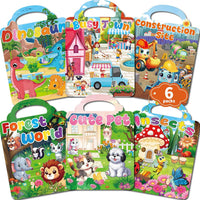 Kalysky 3 pack Halloween reusable sticker books for toddlers with handles - view 4