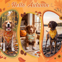 Preboun 100 Pcs Fall Paw Print Dog Bandanas Bulk - Fall Paw Print / 25.6 x 17.7 x 17.7 Inch - image 4