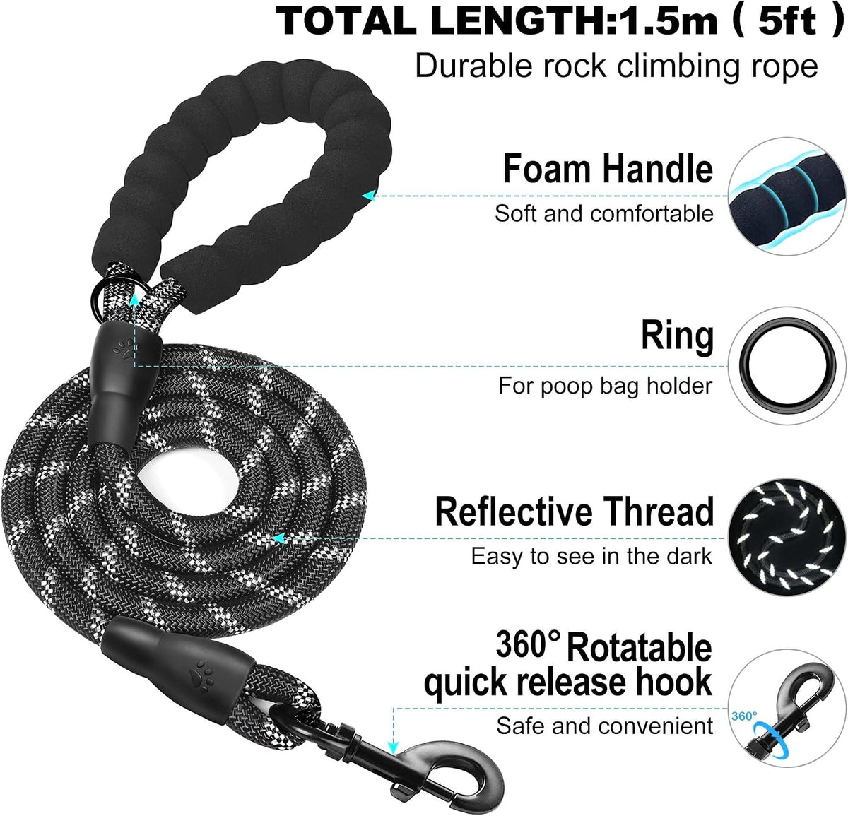 haapaw Dog Harness with Leash Set - XS / Black - image 3