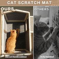 Outdoor & Indoor Wooden Cat House - Scratch Mat House – 25.6"W - image 4