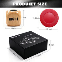 Bilywey 3pcs Left Right Game Dice 1 inch Beech Wood Dices - 3 dice + 48 Colorful Chips - image 3
