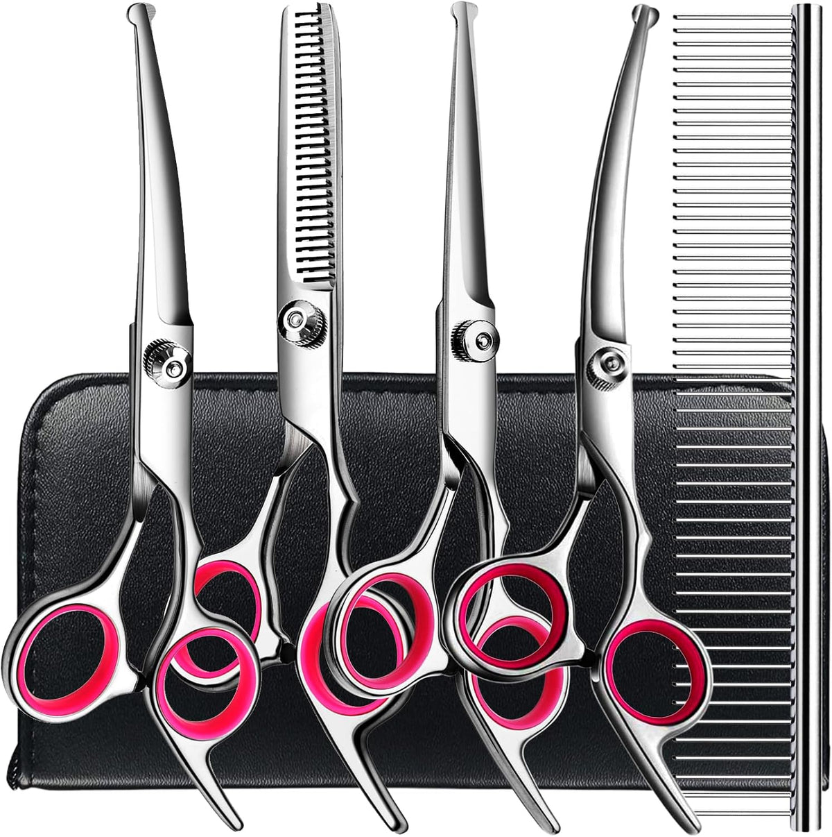 TINMARDA Dog Grooming Kit - Pink / 5 Piece
