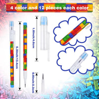 Kolewo4ever 48 translucent building block themed stackable HB pencils - view 2