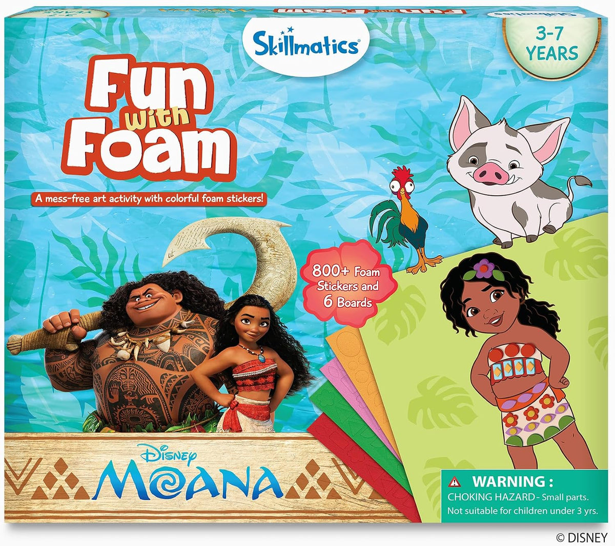 Skillmatics Fun with Foam Sticker Art, Animals, Craft Kit - Disney Moana