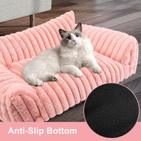 Cute Dog Couch for Medium Large Dogs, Dog Cat Couch Sofa - Medium(30x20x10") / Pink - image 3