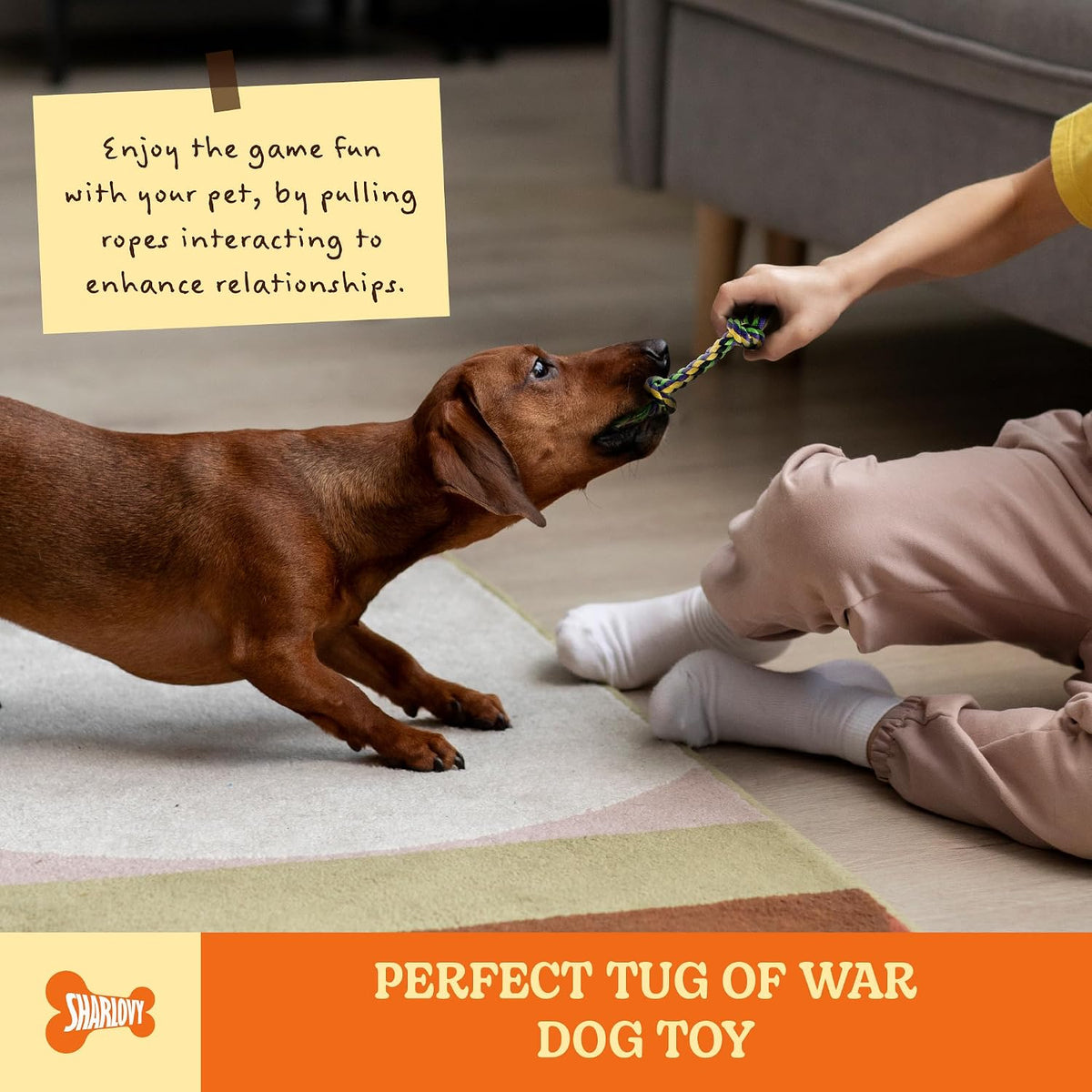 Dog Rope Toy for Large Dogs Heavy Duty Dog Chew Toys for Aggressive - 5 Pack / Small - image 4