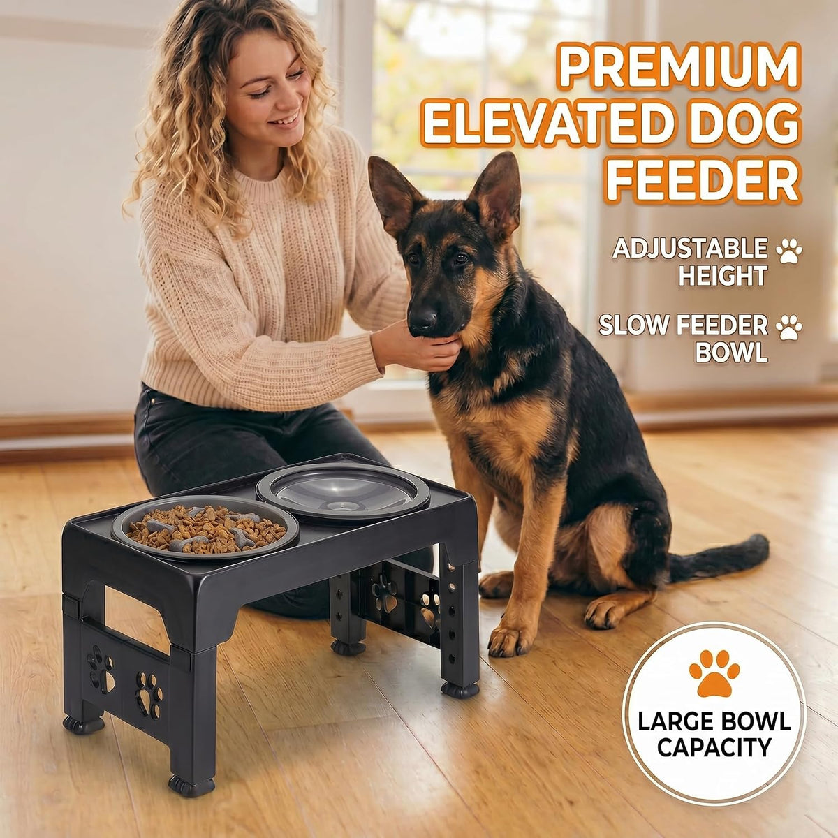 LALOBLUE Collapsible Dog Bowls Raised Elevated Adjust Stand – Essentials for Dogs - image 3