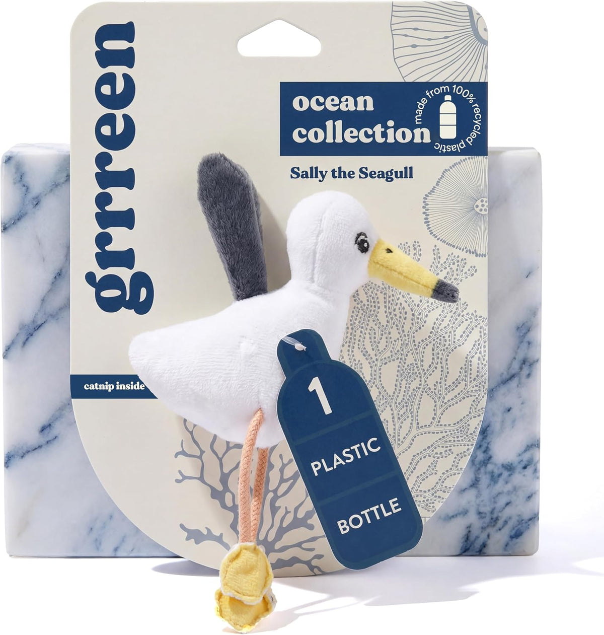 Premium Plush Cat Toy, Whale Cat Toy, Eco Friendly, Catnip - Sally the Seagull
