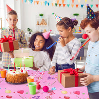 Fanfanwin candyland tablecloth, plastic party table cover with colorful candy print - view 6