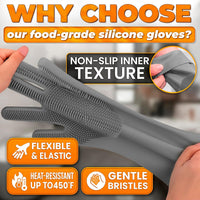 2-in-1 Cat and Dog Washing Gloves with 3000 Soft Bristles – Essentials for Dogs - Grey - image 3