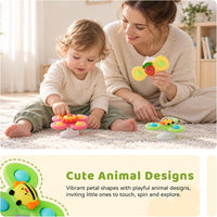 LiKee Strong Suction Cup Fidget Rotating Sensory Bath Toys for Baby - Sun - image 4