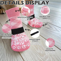 EXPAWLORER Dog Socks for Hot Pavement Summer to Prevent Licking Paws - Medium / Pink - image 3