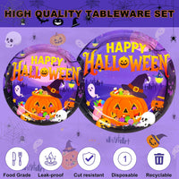 qonimi Halloween plates and napkins set, 75 piece disposable tableware - view 23